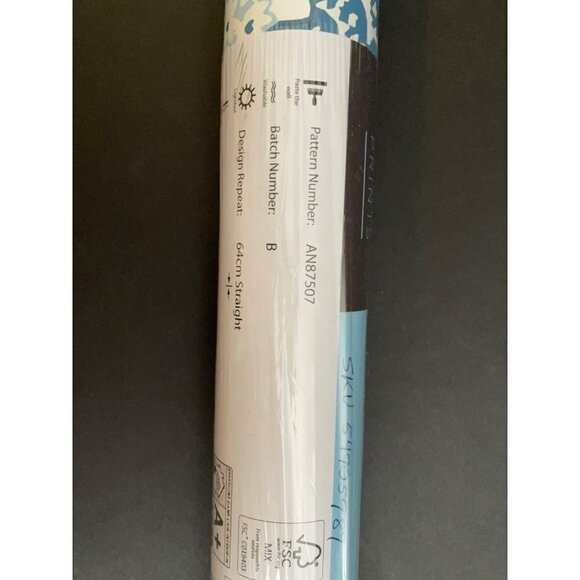 Anthropologie Joy De Vie Blue Toile Wallpaper NEW Roll - Picture 10 of 11